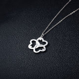 Three-Ring Heart Shaped Name Necklace