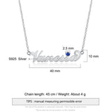 Custom Birthstone Name Necklace