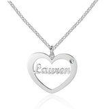 Wholesale Custom Heart Name Necklace-Copper-1-Silver