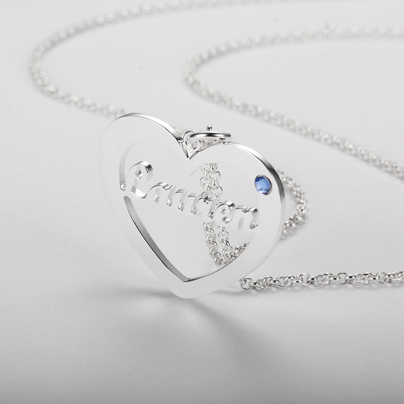 Wholesale Custom Heart Name Necklace