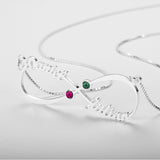 Custom 8 character birthstone name necklace