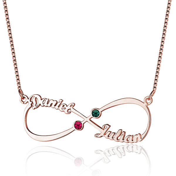 Custom 8 character birthstone name necklace