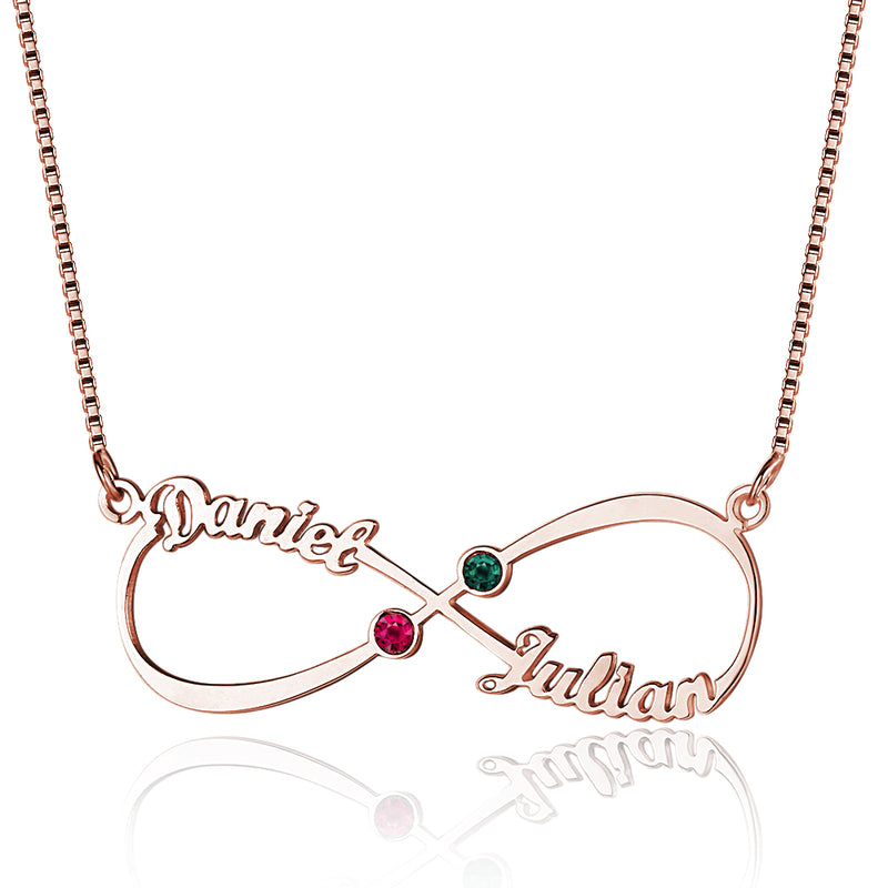 Custom 8 character birthstone name necklace