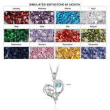 925 Sterling Silver One Birthstone Necklace