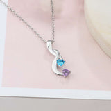 Custom 925 Sterling Silver Birthstone Necklace