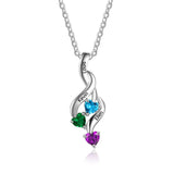 Custom 925 Sterling Silver Birthstone Necklace