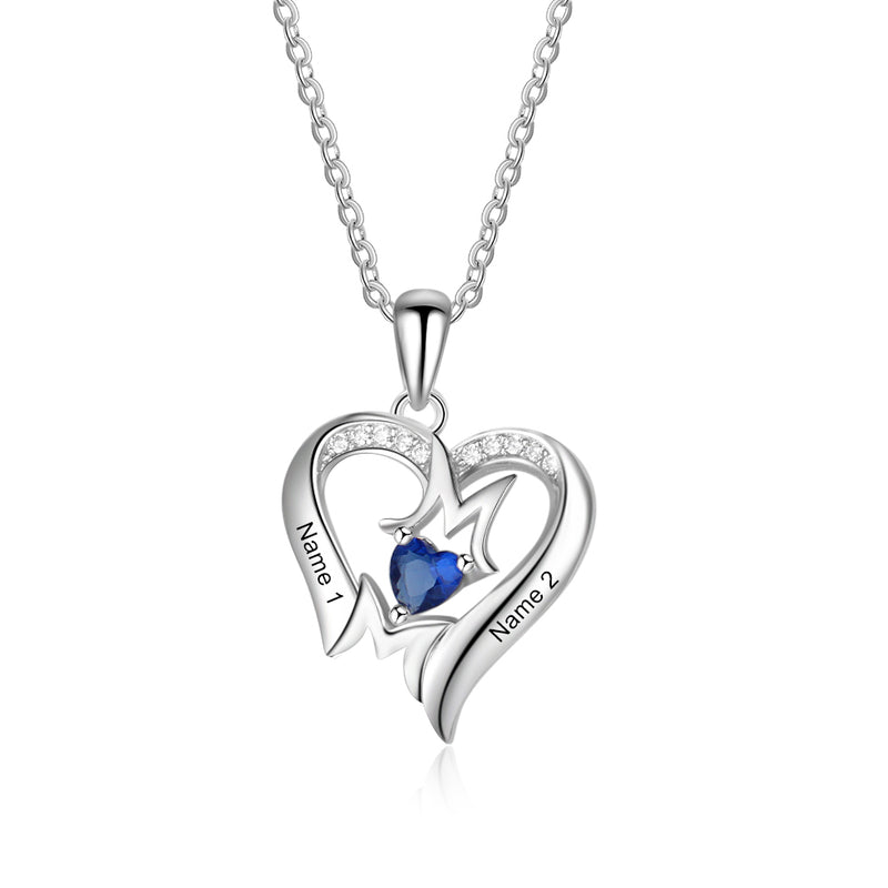 925 Sterling Silver One Birthstone Necklace