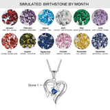 925 Sterling Silver One Birthstone Necklace