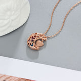 925 Sterling Silver Birthstones Cage Necklace with Mom Pendant