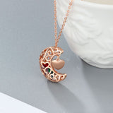 925 Sterling Silver Birthstones Cage Necklace with Mom Pendant