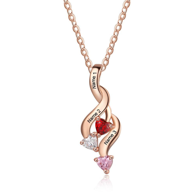 Custom 925 Sterling Silver Birthstone Necklace