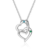 TWO HEART BSTONE NECKLACE