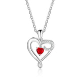 925 Sterling Silver One Birthstone Necklace