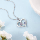 Custom 925 Sterling Silver Two Birthstone Necklace