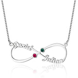 Custom 8 character birthstone name necklace
