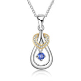 925 Sterling Silver One Birthstone Heart Necklace