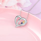 Custom 925 Sterling Silver Two Birthstone Necklace