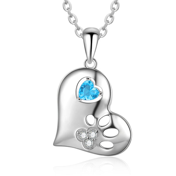 925 Sterling Silver One Birthstone Necklace