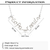 925 Silver Double Names Necklace