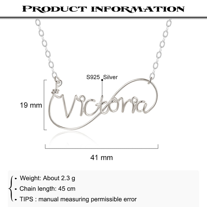 Custom 925 Sterling silver Name necklace